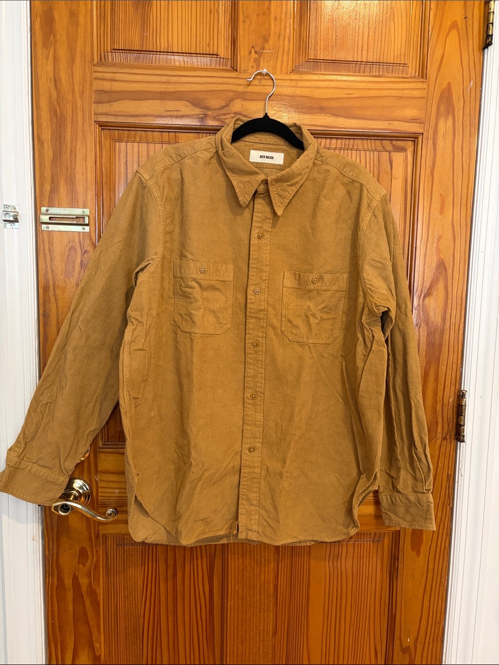 Buck Mason Craftsman Corduroy Work Station Shirt in Antler